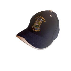 Old Course St Andrews Navy Blue Kids Baseball Cap Cotton Adj Scotland Flag